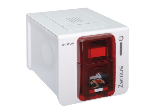 Evolis  Zenius Expert Smart and Contactless Fire Red Printer with OMNIKEY 5121 Smart Card and Contactless Encoder, USB and Ethernet, with Cardpresso XXS Lite Software Licence