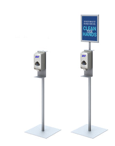 Hand Sanitizer Stand for Automatic Dispensers w/ 11" x 14" Sign (stand only)