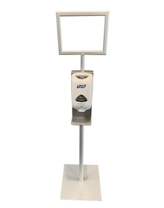 Hand Sanitizer Stand for Automatic Dispensers w/ 8.5" x 11" Sign (stand only)