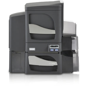 HID  DTC4500e Dual-Sided Printer with Dual-Side Lamination, Dual-Input Card Hopper,  USB and Ethernet  Printer with Three Year Printer Warranty - WITH Locking Hoppers - WITH Locking Hoppers