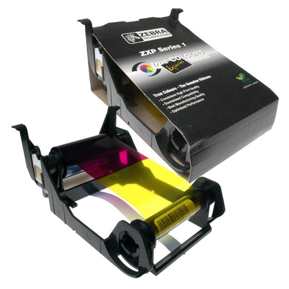 Zebra Load-N-Go color ribbon for ZXP Series 1 YMCKO (100 images per roll)
